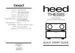 Heed Audio THESIS a Quick Start Manual предпросмотр