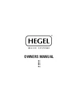 Hegel H20 Owner'S Manual preview