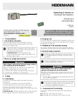 HEIDENHAIN AK ECM 2410 Operating Instructions Manual preview