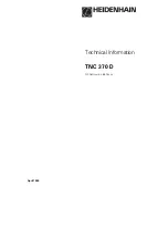 Предварительный просмотр 1 страницы HEIDENHAIN TNC 370 D Technical Information