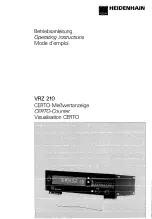 HEIDENHAIN VRZ 210 Operating Instructions Manual preview