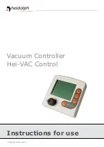 Heidolph Hei-VAC Control Instructions For Use Manual preview