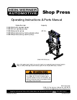 HEIN-WERNER AUTOMOTIVE HW93301 Operating Instructions & Parts Manual preview