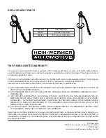 Preview for 4 page of HEIN-WERNER AUTOMOTIVE HW93524 Operating Instructions & Parts Manual