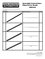 HEIN-WERNER AUTOMOTIVE HW93625 Assembly Instructions Manual preview