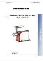 Предварительный просмотр 43 страницы Heinner CombineMix 5500 Instruction Manual