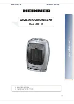 Предварительный просмотр 29 страницы Heinner HCH-15 Instruction Manual