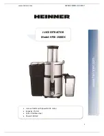 Предварительный просмотр 9 страницы Heinner HPJE-1500DC Instruction Manual