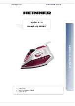 Предварительный просмотр 8 страницы Heinner HSI-2200PP Instruction Manual