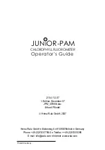 Preview for 1 page of Heinz Walz JUNIOR PAM Operator'S Manual