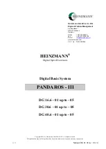 Heinzmann PANDAROS III DG 16.6 Manual preview