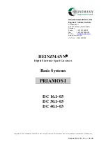 Heinzmann PRIAMOS I DC 16.1-03 Manual preview