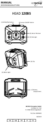 HEITECH HEAD 120BS Instruction Manual предпросмотр