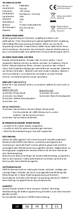 Preview for 2 page of HEITECH HEAD 120BS Instruction Manual