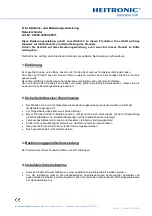 Preview for 1 page of Heitronic 251309 Installation And Operating Instructions Manual