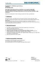 Preview for 1 page of Heitronic 34082 Installation And Operating Instructions Manual