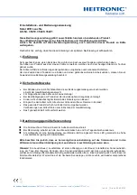 Preview for 1 page of Heitronic 35419 Installation And Operating Instructions Manual