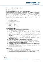 Preview for 1 page of Heitronic 35837 Installation And Operating Instructions Manual