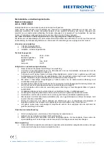 Preview for 10 page of Heitronic 35837 Installation And Operating Instructions Manual