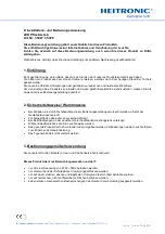 Preview for 1 page of Heitronic 35927 Installation And Operating Instructions Manual