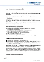 Preview for 1 page of Heitronic 37293 Installation And Operating Instructions Manual