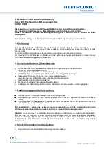 Preview for 1 page of Heitronic 37296 Installation And Operating Instructions Manual