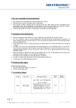 Preview for 2 page of Heitronic 42197 Installation And Operating Instructions Manual