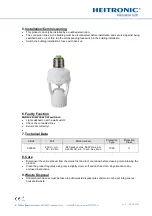 Preview for 4 page of Heitronic 500032 Installation And Operating Instructions Manual