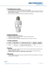 Preview for 6 page of Heitronic 500032 Installation And Operating Instructions Manual