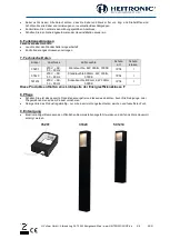 Предварительный просмотр 2 страницы Heitronic Juna 35201 Installation And Operating Instructions Manual