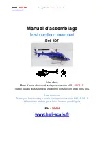 HELI Bell 407 Instruction Manual preview