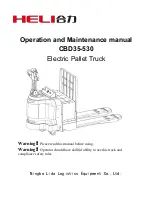 HELI CBD35-530 Operation And Maintenance Manual preview