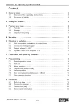 Preview for 21 page of Helios 01437 Installation And Operation Manual