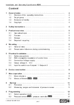 Preview for 22 page of Helios 82938 Installation And Operation Specification