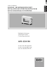 Helios AIR1-EVH RH Installation And Operating Instructions Manual preview