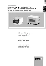 Preview for 1 page of Helios AIR1-KR DX Series Installation And Operating Instructions Manual