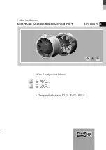 Helios B AVD Series Installation And Operation Instructions Manual preview