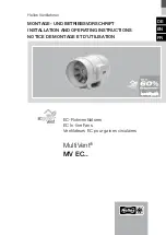 Helios EC green Vent MultiVent MV EC 125 Installation And Operating Instructions Manual preview