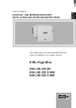 Helios HygroBox KWL HB 250 EH L Installation And Operating Instructions Manual preview