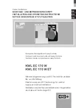 Helios KWL EC 170 W Installation And Operating Instructions Manual предпросмотр