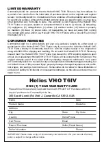 Preview for 4 page of Helios VHO T6IV Manual