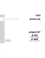 HELIX Espirit E10 Instruction Manual preview