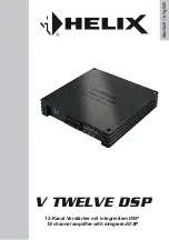 HELIX V TWELVE DSP Manual preview