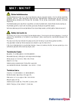 Предварительный просмотр 2 страницы HellermannTyton MK7 Operating Instructions