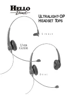 Preview for 1 page of Hello Direct ULTRALIGHT OP HEADSET TOPS User Manual