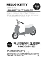 Hello Kitty CITY SCOOTER Owner'S Manual preview