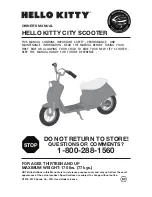 Preview for 1 page of Hello Kitty CITY SCOOTER Owner'S Manual