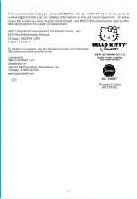 Предварительный просмотр 8 страницы Hello Kitty KT3052 User Manual