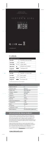 Предварительный просмотр 2 страницы Helm True Wireless Quick Start Manual