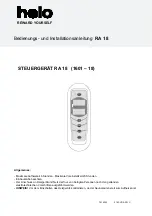 Предварительный просмотр 29 страницы Helo 1601-18 Product Manual